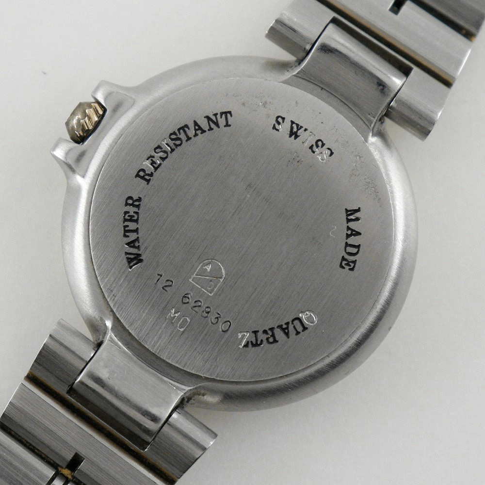 Used Dunhill Millennium Watch Stainless Steel Gold Plated Quartz Analog Gold Dia