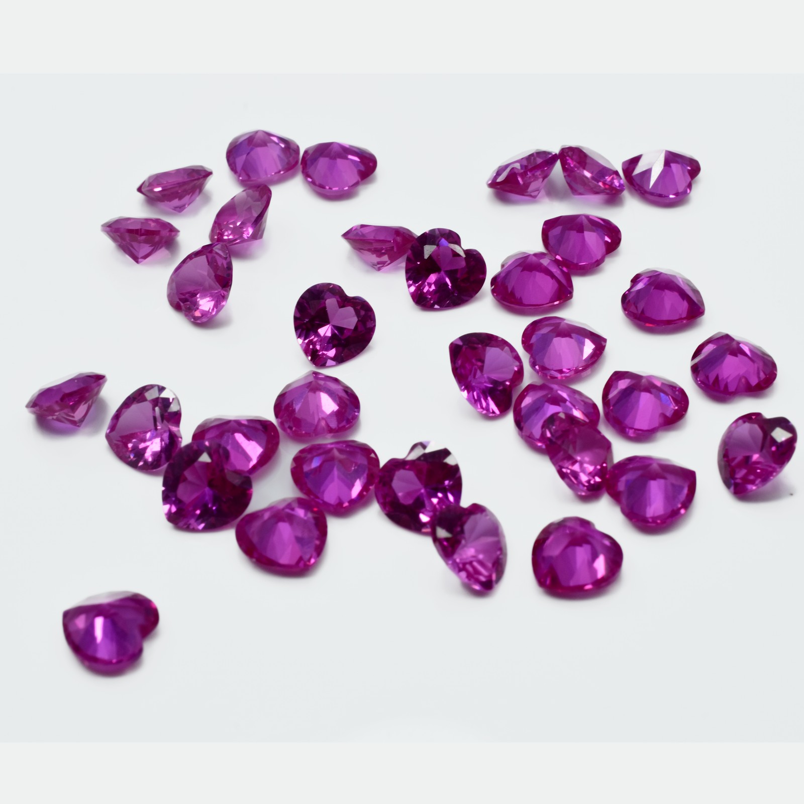 A+ Natural Ruby Gemstone Heart Cut 5X5 mm 50 Pcs CERTIFIED Pink Loose Gemstone