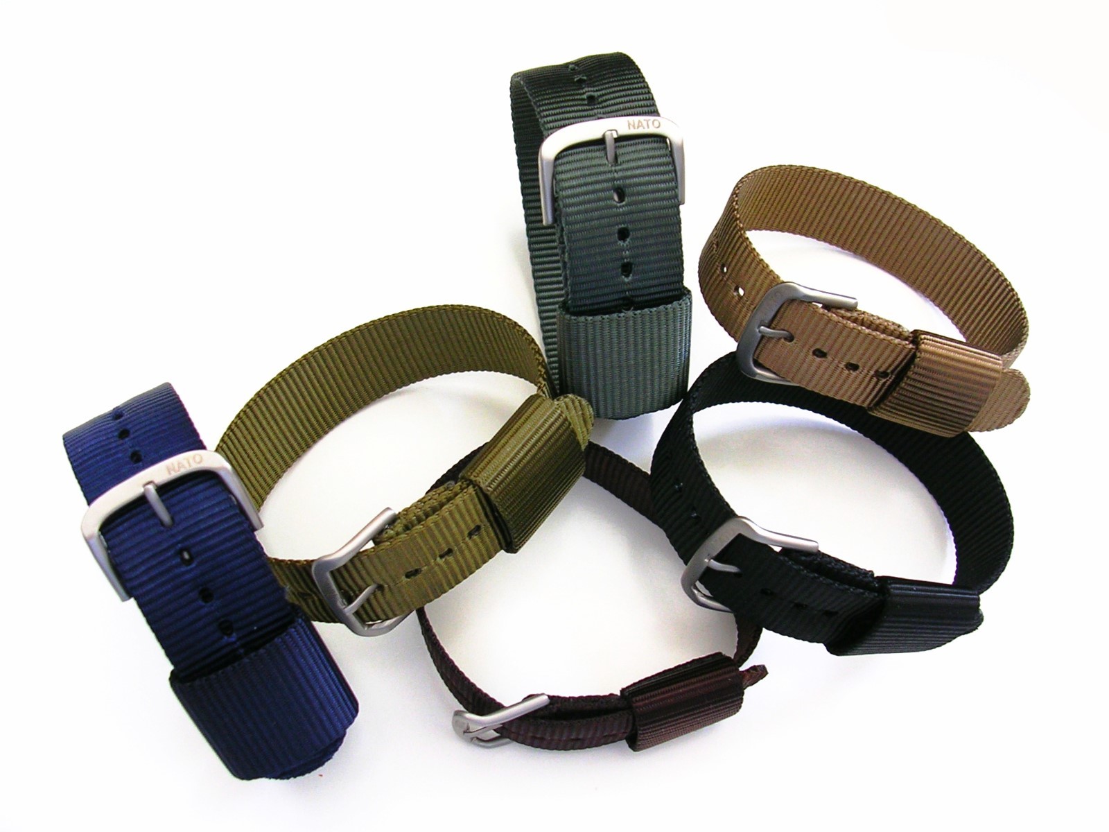 1pc RAF NATO strap WWII HD Ballistic nylon Olive army Khaki military watch bands