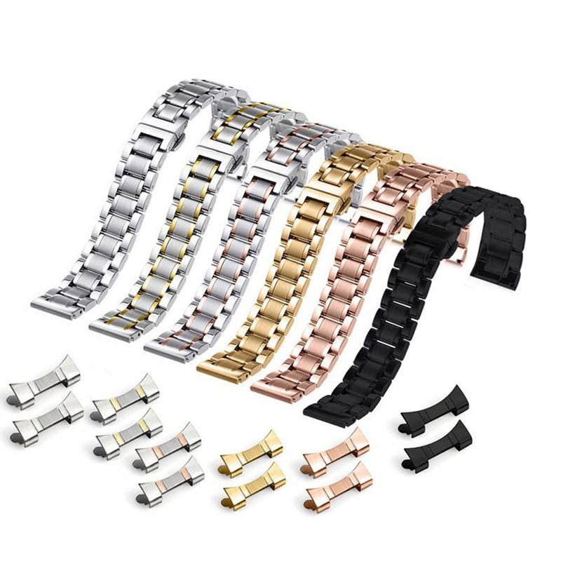 12mm 15 16 17 18 19 20 21 22 23 24mm Curved End Watch Band Stainless Steel Strap