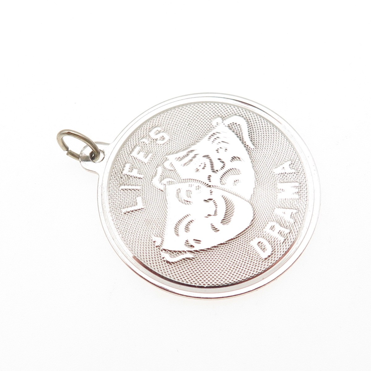 JAY POSON 925 Sterling Silver Vintage Life’s Drama Comedy Tragedy Masks Pendant