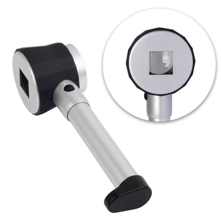 10X Handle Magnifying Glass Portable LED Magnifier Optical Stamp Jewelry Reading