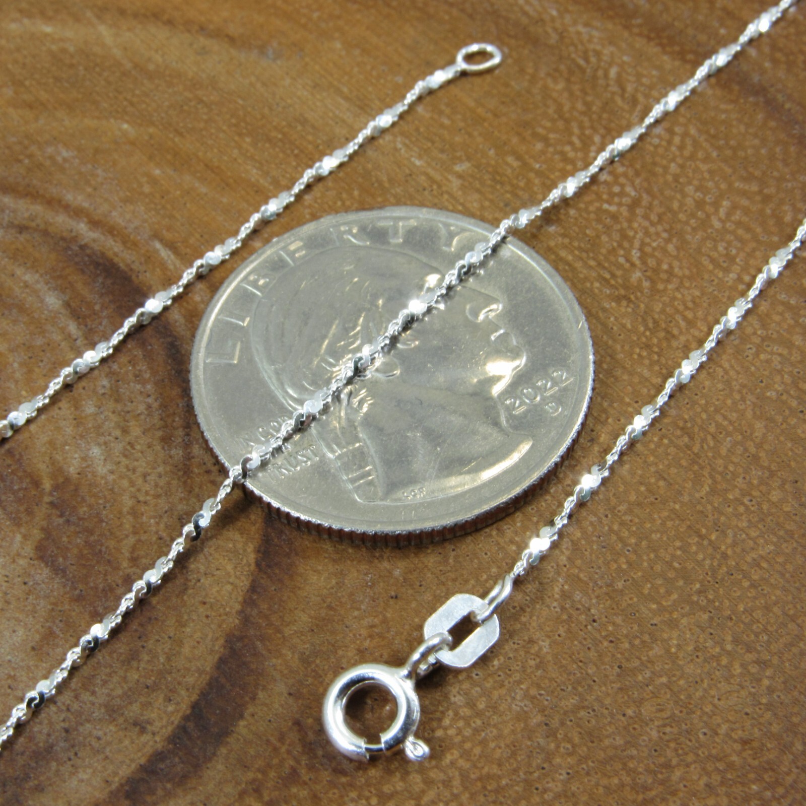 Solid 925 Sterling Silver Women’s Twisted Serpentine Chain Necklace or Bracelet