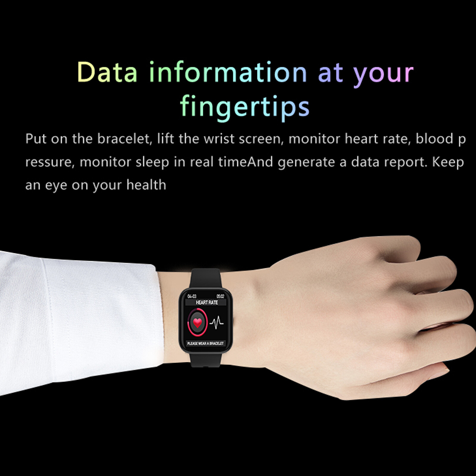 Bluetooth Smart Watch Sports Fitness Tracker Sleep Monitor Watch for Men Women