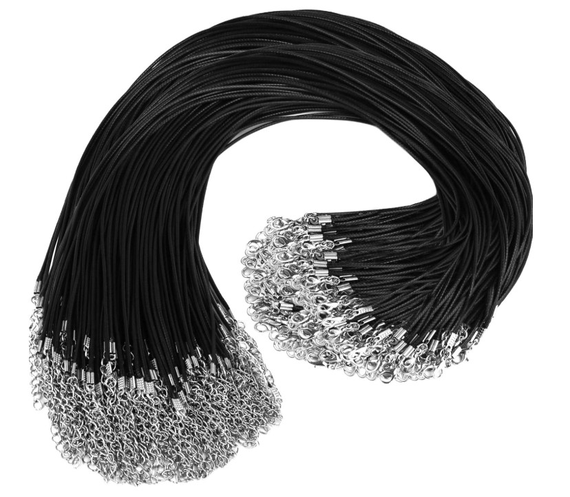 100PCS 18” Leather String Charms Necklace Cords Wholesale Rope Bulk Lot Cords