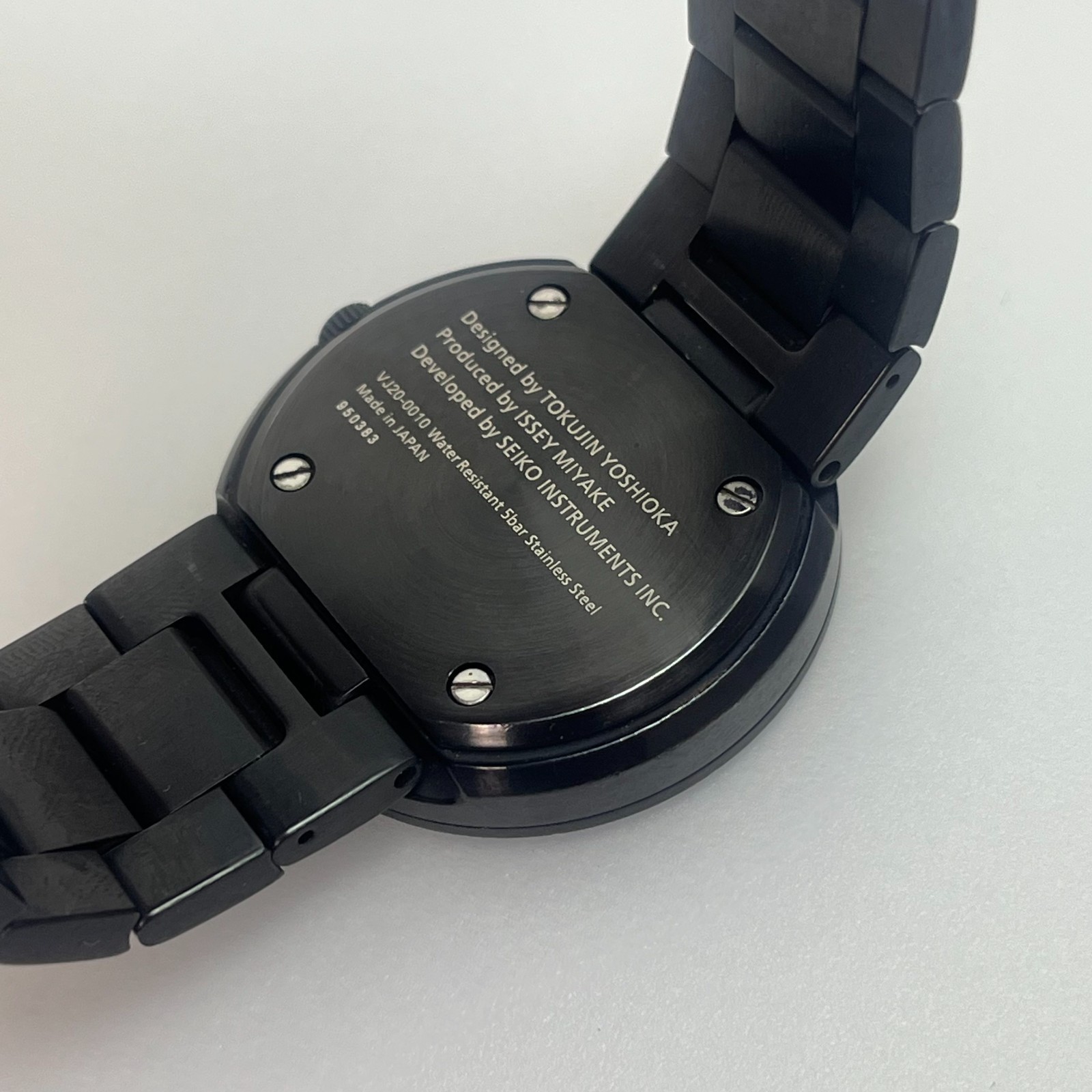 SEIKO ISSEY MIYAKE Qz Watch “TO” by Yoshioka Tokujin Black SILAN002 JAPAN #311B