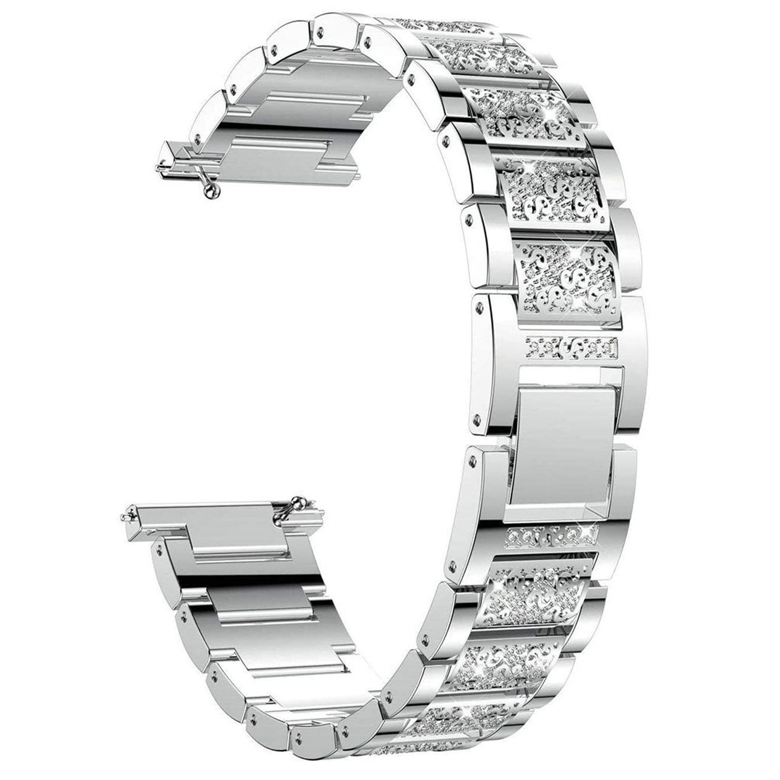 Compatible with Moto Watch 120 Bands, 18mm, 20mm, 22mm 18mm size band, Silver