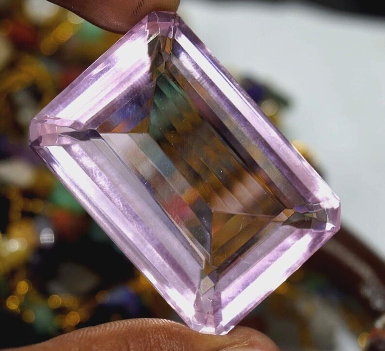 98.65 Ct Natural Pink Topaz Emerald Cut Jewelry Making Loose Gemstone