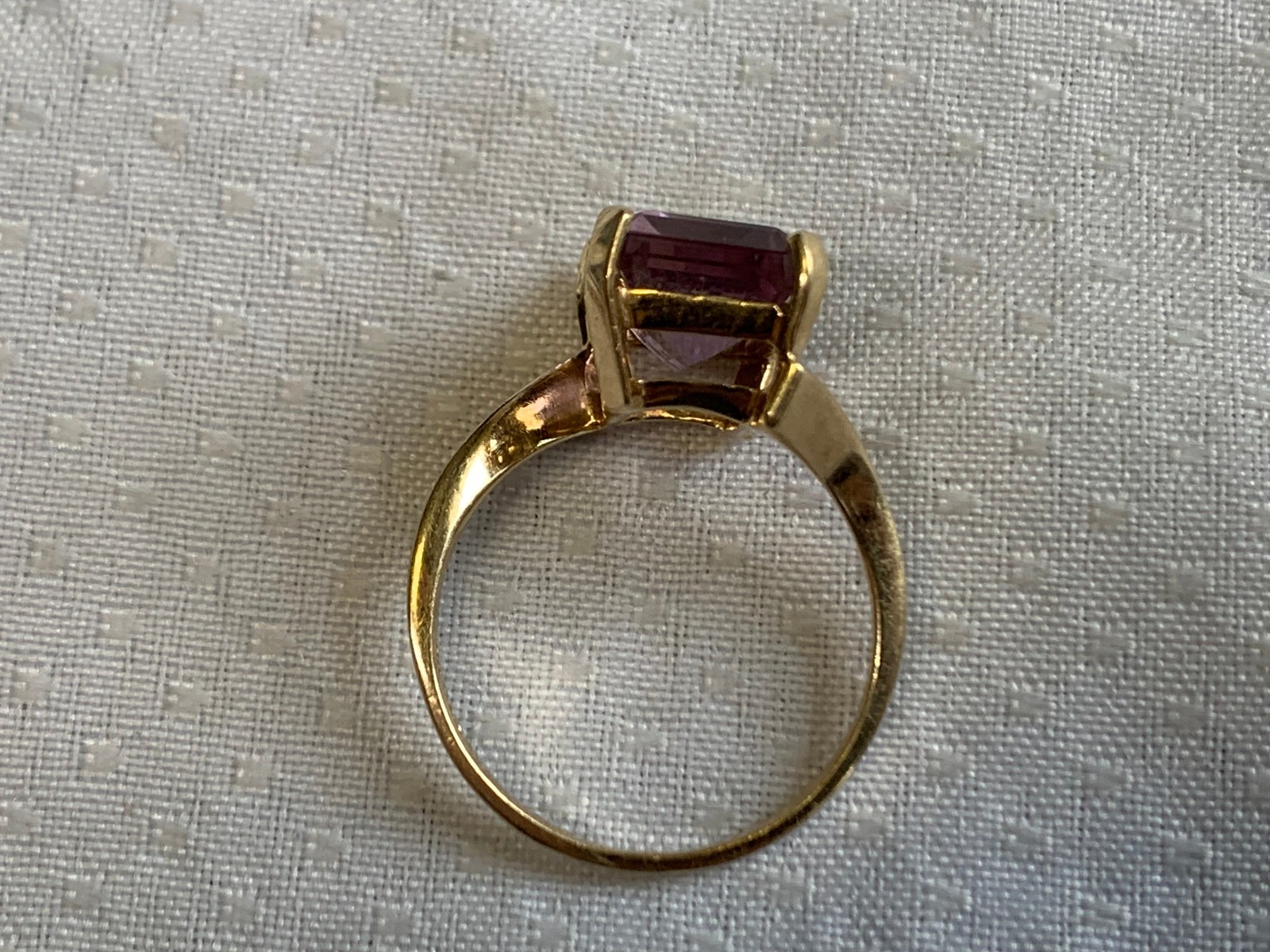 10K Yellow Gold Ring 3.29g Jewelry Size 7 Band Amerite Color Stone *READ*