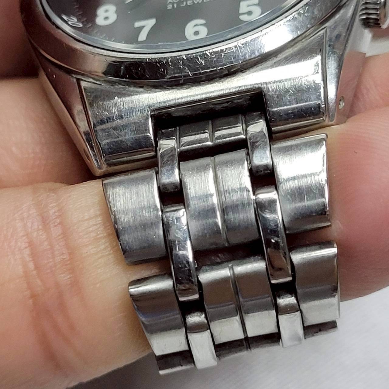 Vintage Seiko 5 Automatic SNK381K1 Military Black Dial Full Lume Numbers Watch