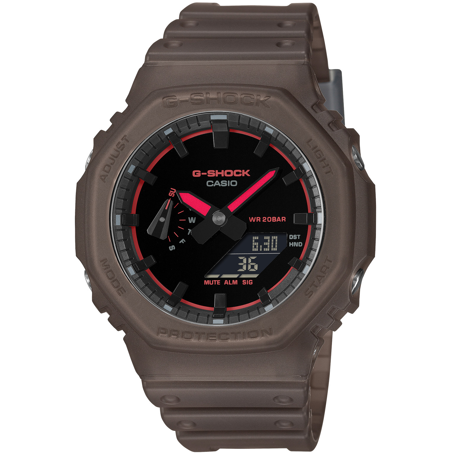 CASIO G-SHOCK GA-2100K-5AJF SMOKE LIGHT Analog Digital Watch Black Dial 45.4mm