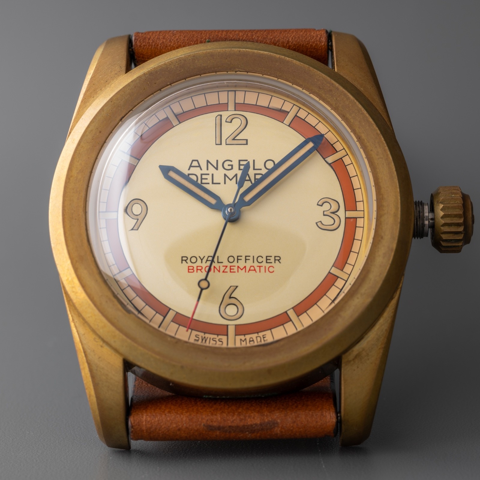 Angelo del Mare Royal Officer Bronze Automatic CronotempVs CC 18/30 Full Set