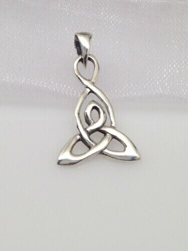 925 Sterling Silver Celtic Triquetra Pendant Trinity Knot Women 21mm0.83″/25.5mm