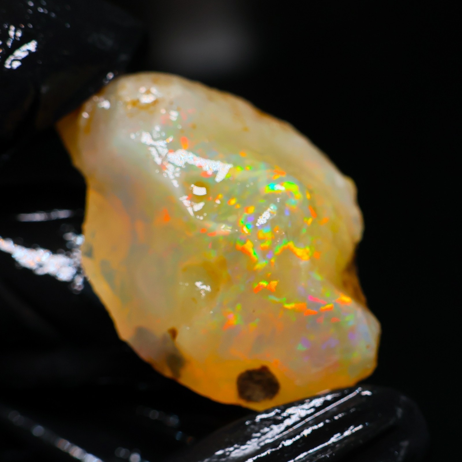 Natural Ethiopian Welo Opal Rough 51.30 Ct Gemstone – Bright Play of Color Fire