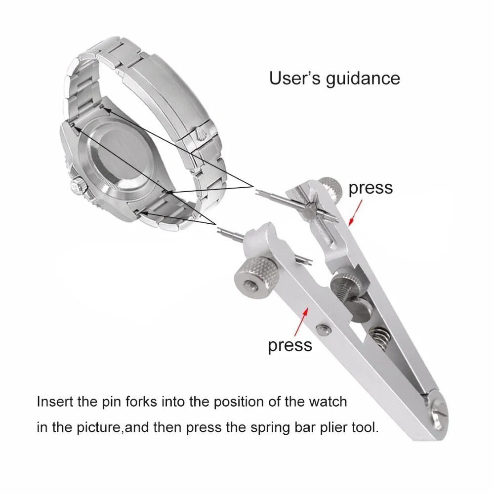 Watch Spring Bar Plier Spring Bar Tweezer Tool for Watch Wrist Bands St