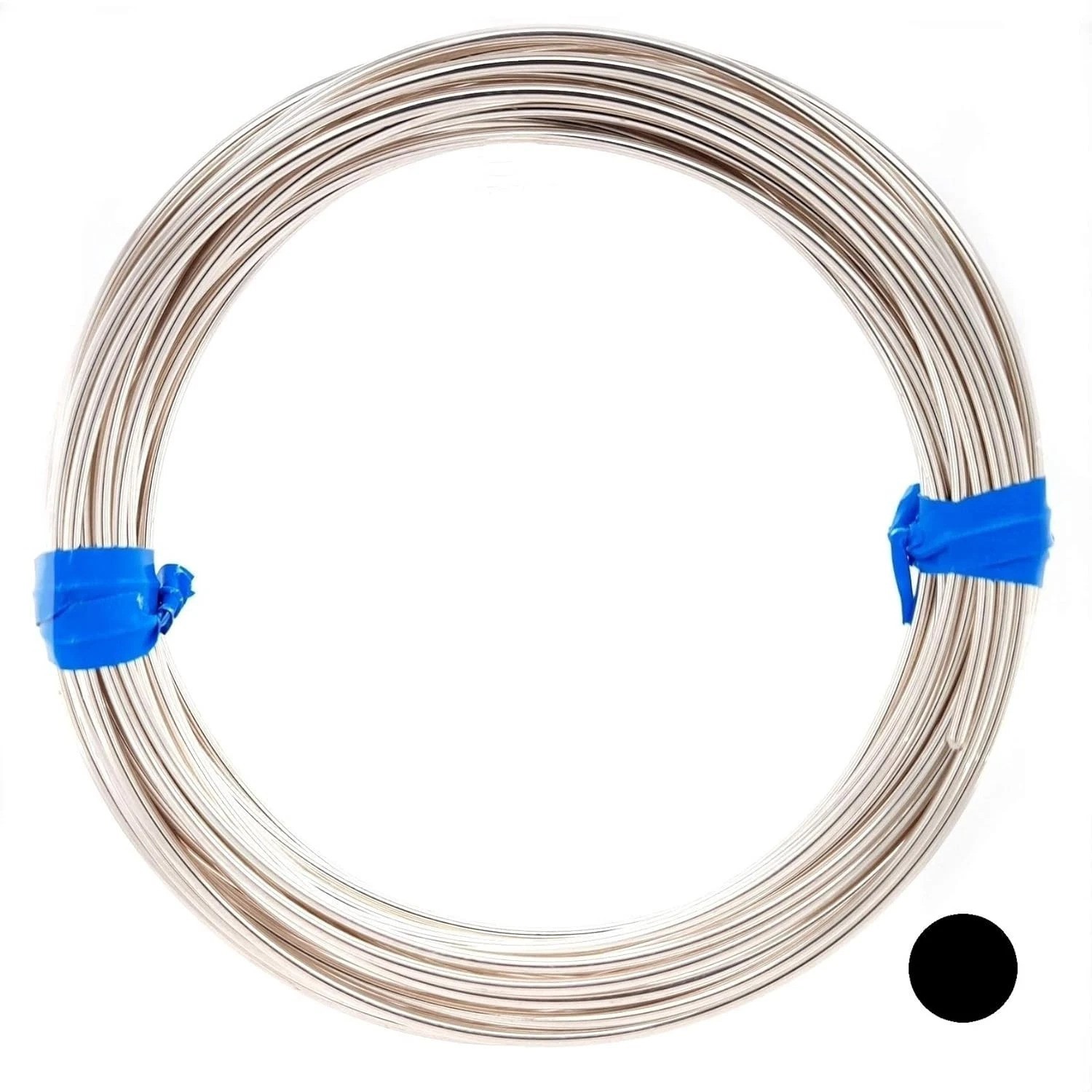 12 Gauge 925 Sterling Silver Half Hard Wire – 1 Foot Polished Coil