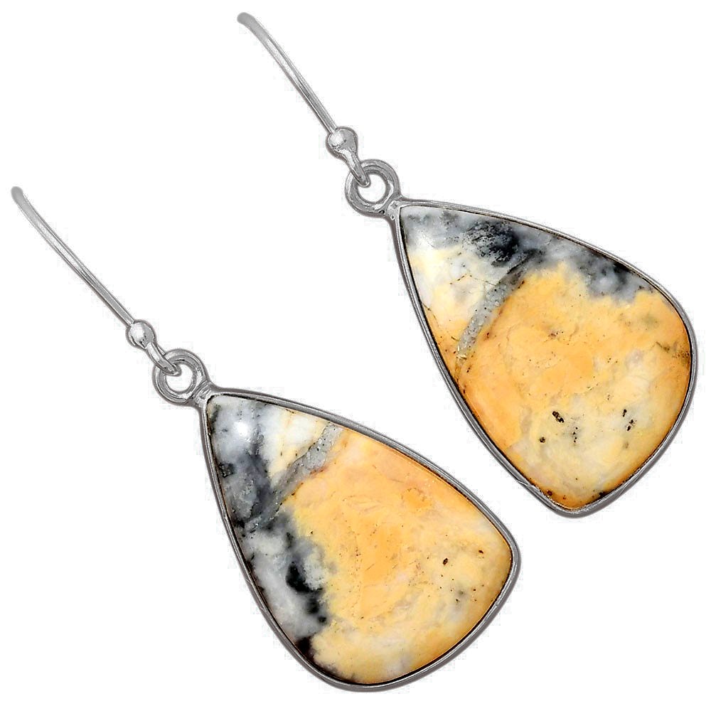 Natural Maligano Jasper – Indonesia 925 Sterling Silver Earrings Jewelry E-1001