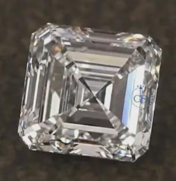 CERTIFIED 4.15 Ct Natural Gray Diamond Asscher cut LOOSE VVS1/ 8.4 mm