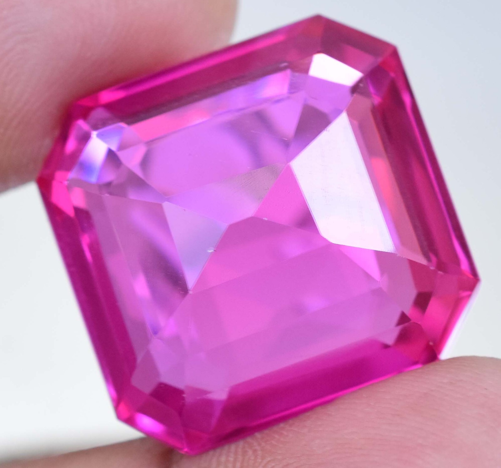 Flawless Natural Mogok Rose Pink Ruby 48.45 Ct Octagon Shape Certified Gemstone