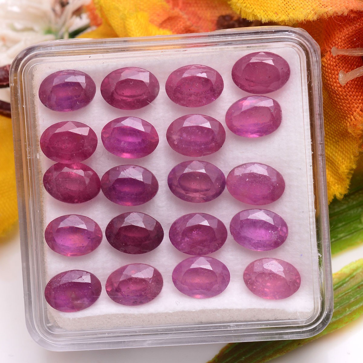 Royal Red~ Lot 10 Pcs Natural Ruby Mozambique 7mmx5mm Oval Cut Loose Gemstones