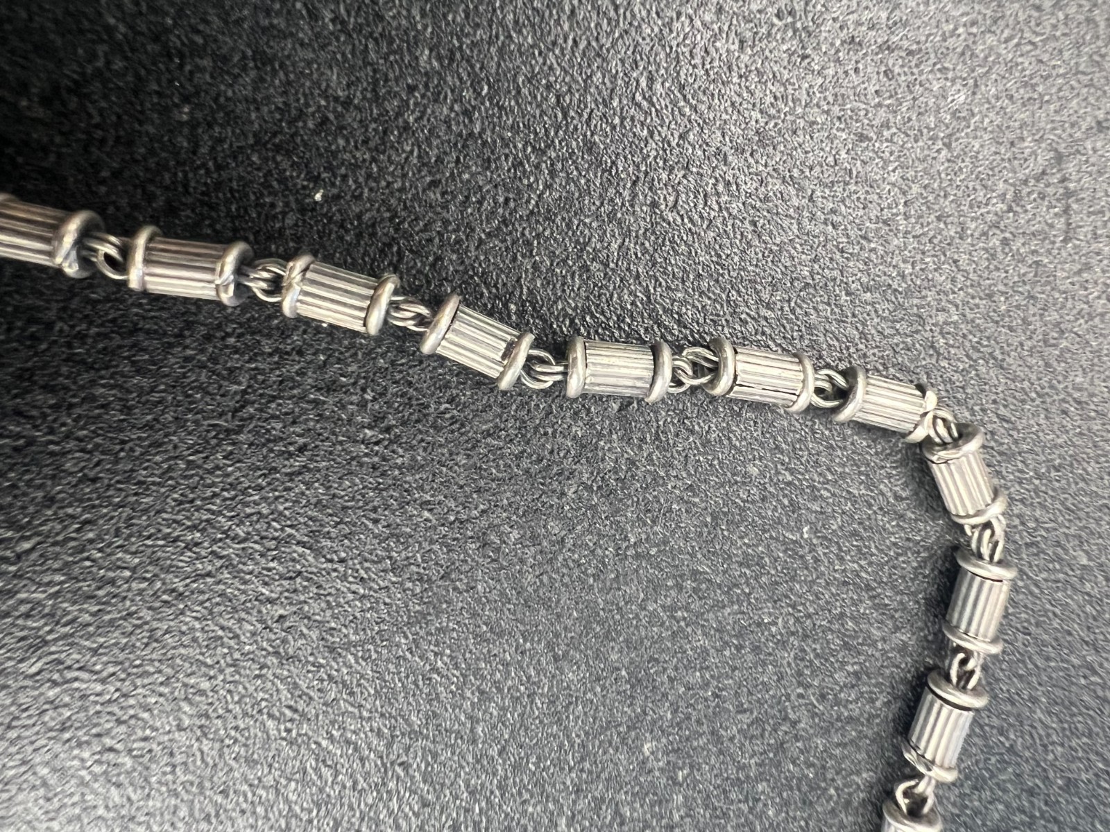 925 Sterling Silver Egyptian Handmade Necklace 51cm 20″ Oxidised Artisan Boho
