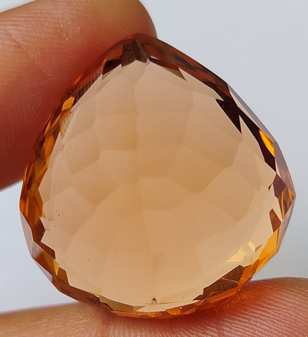 AAA+ Large Peach Topaz 80.85 Ct. Pear Cut Faceted Loose Gemstone @Pendant Gifts