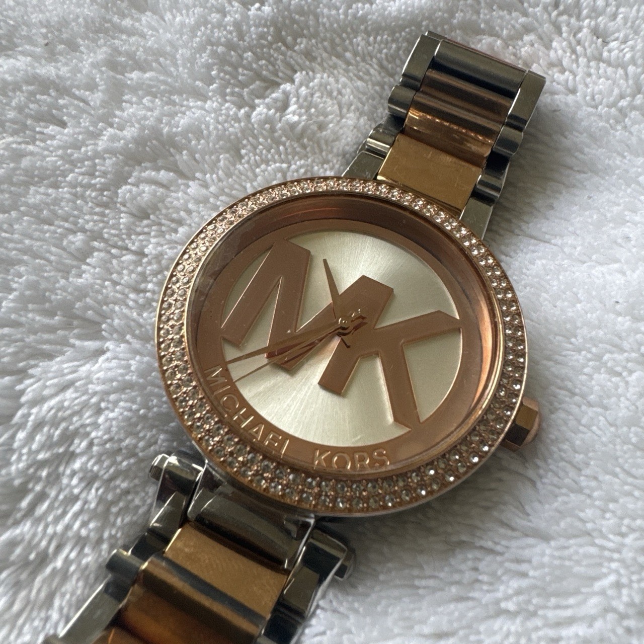 Michael Kors MK-6314 Two-Tone Rose Gold/Silver 39mm Quartz 50m Gem-Set