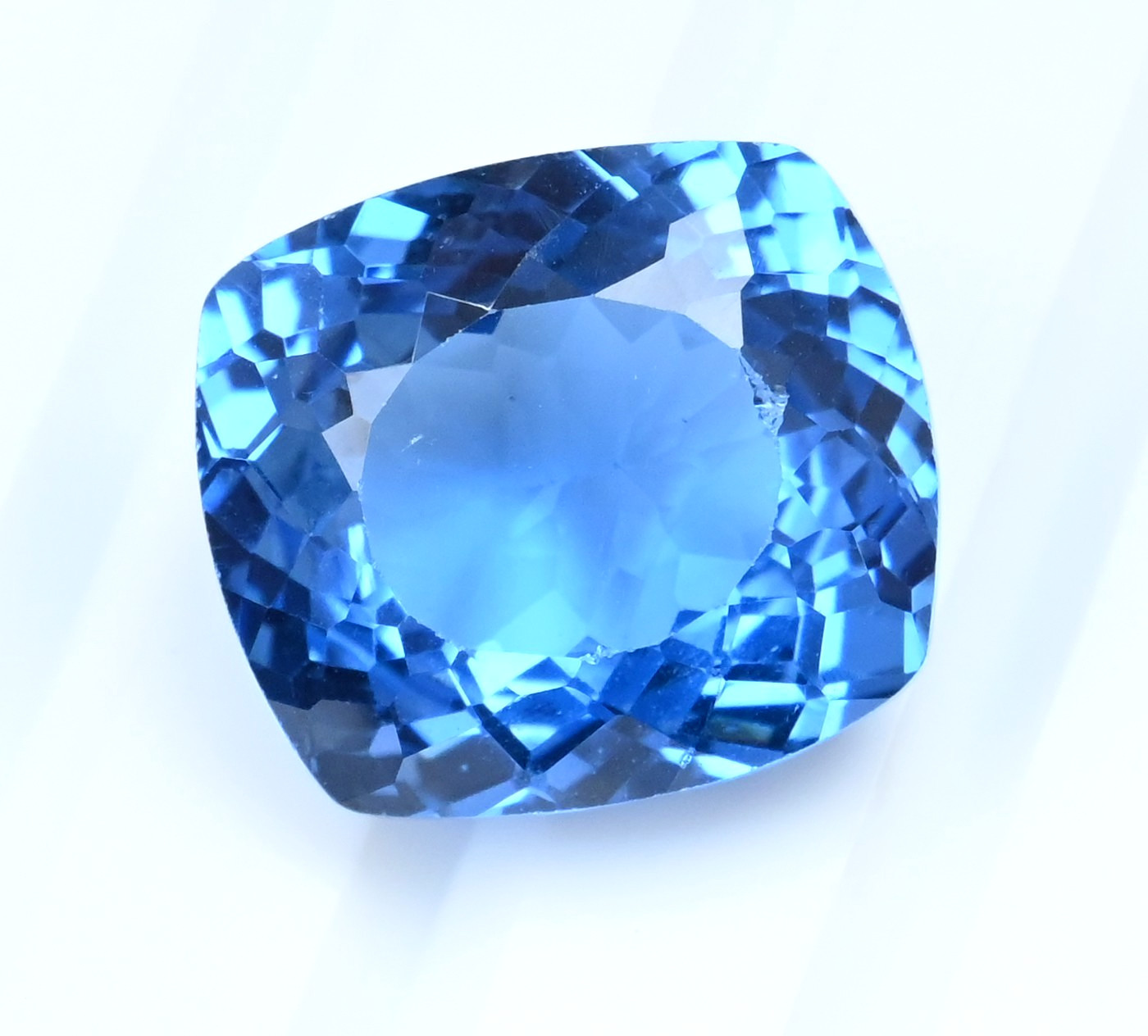 22.65 Ct Natural Flawless Namibian Blue Jeremejevite Cushion Certified Gemstone