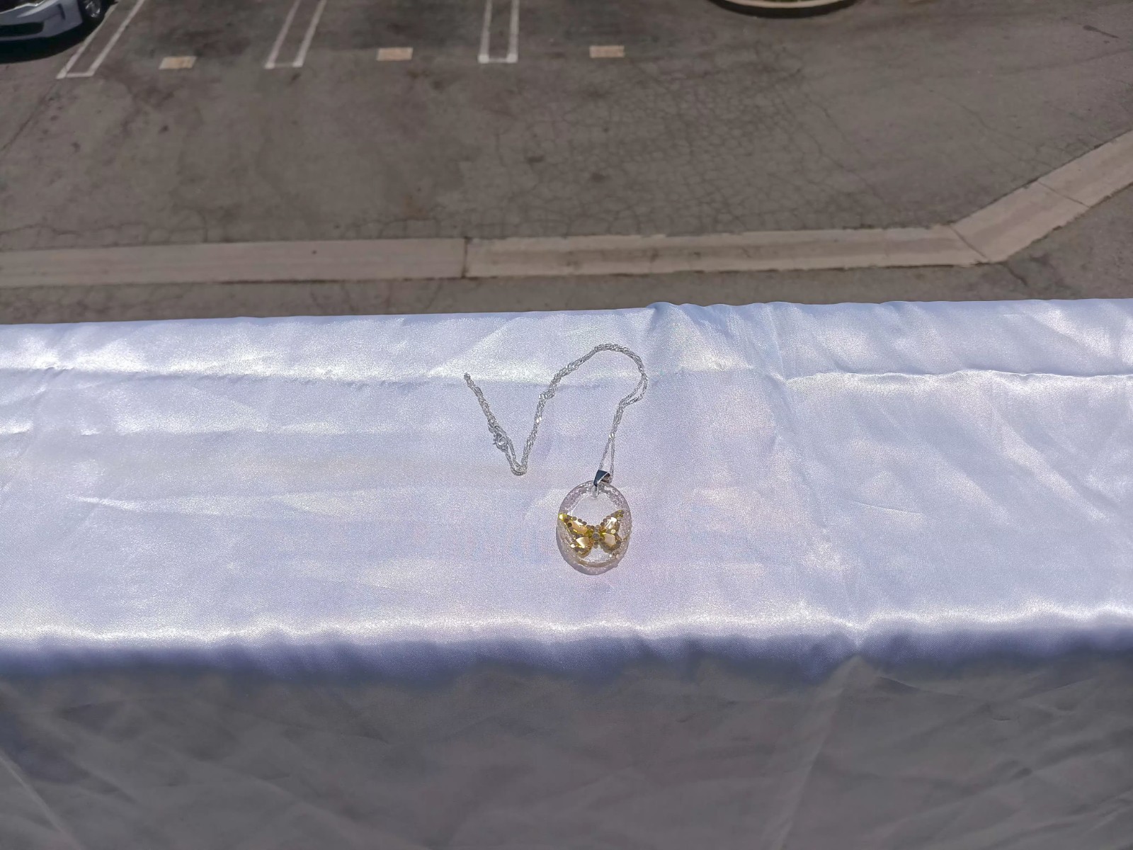 Crystal Butterfly Pendant Necklace, Reversible, Mother of Pearl The Perfect Gift