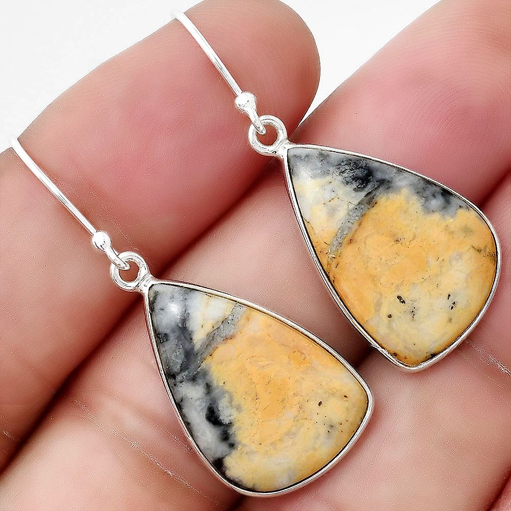 Natural Maligano Jasper – Indonesia 925 Sterling Silver Earrings Jewelry E-1001