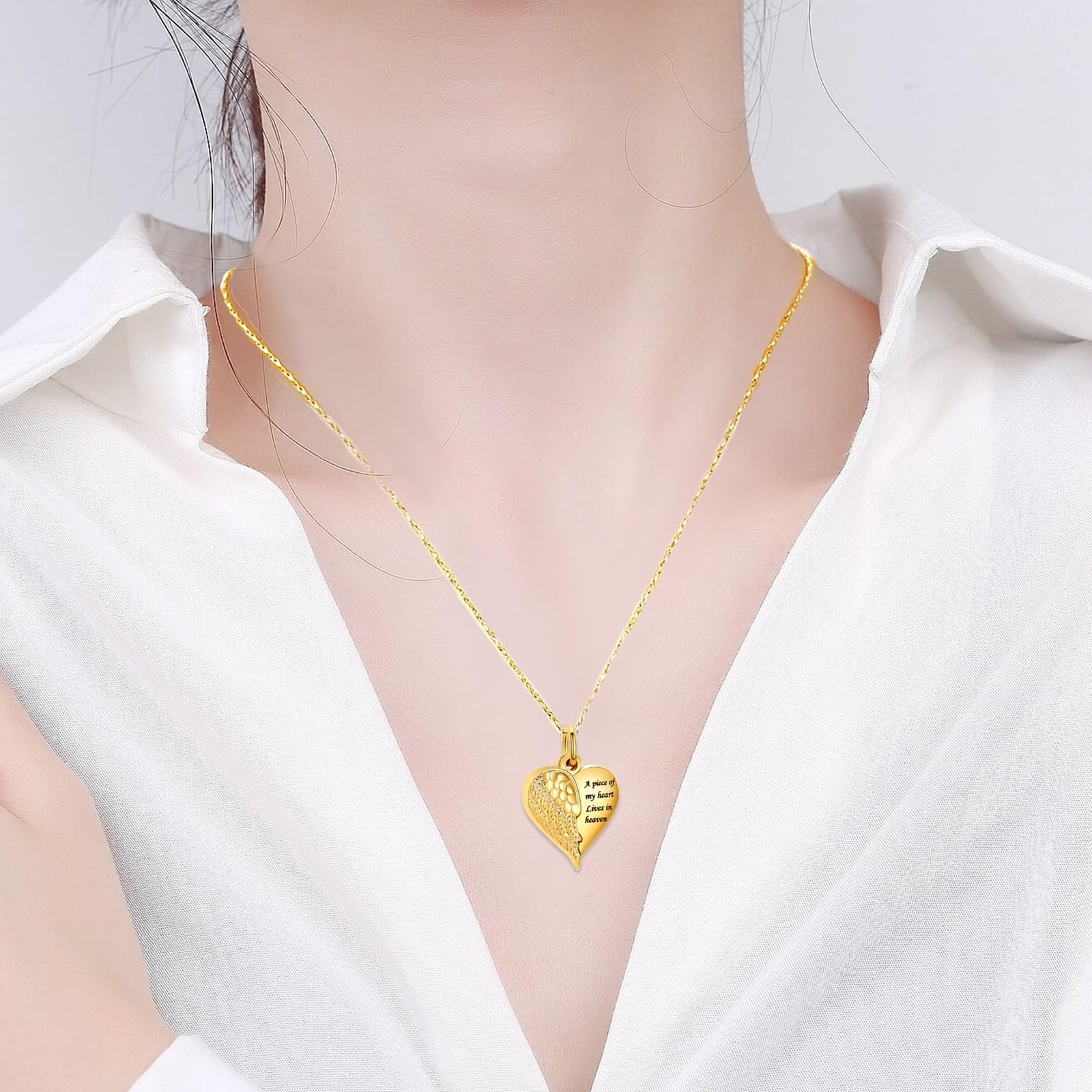 Heart Cremation Urn Necklace Pendant for Human Ashes – A Piece of My Heart Li…