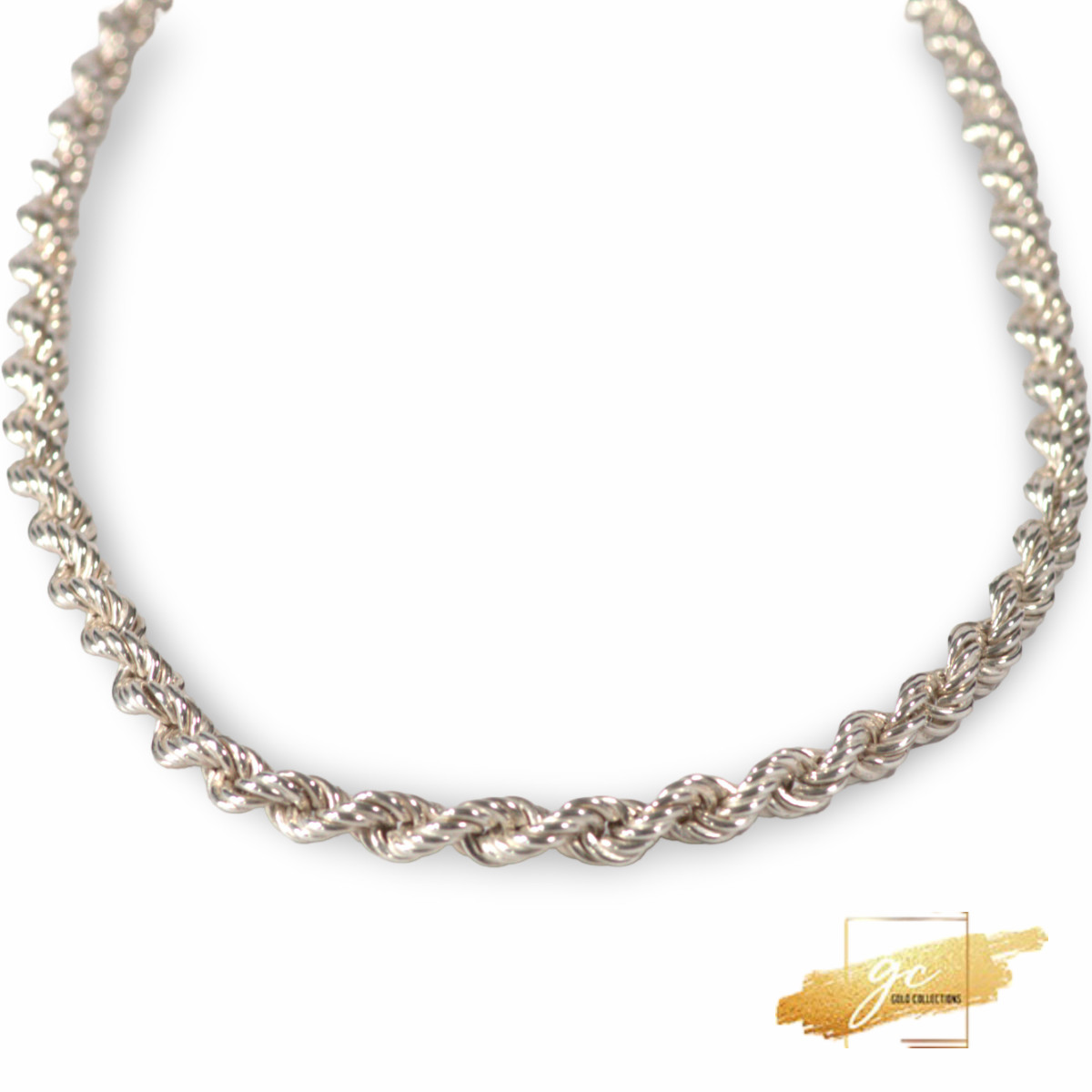 Vintage Sterling Silver Rope Chain Necklace 46cm 18″ 6mm