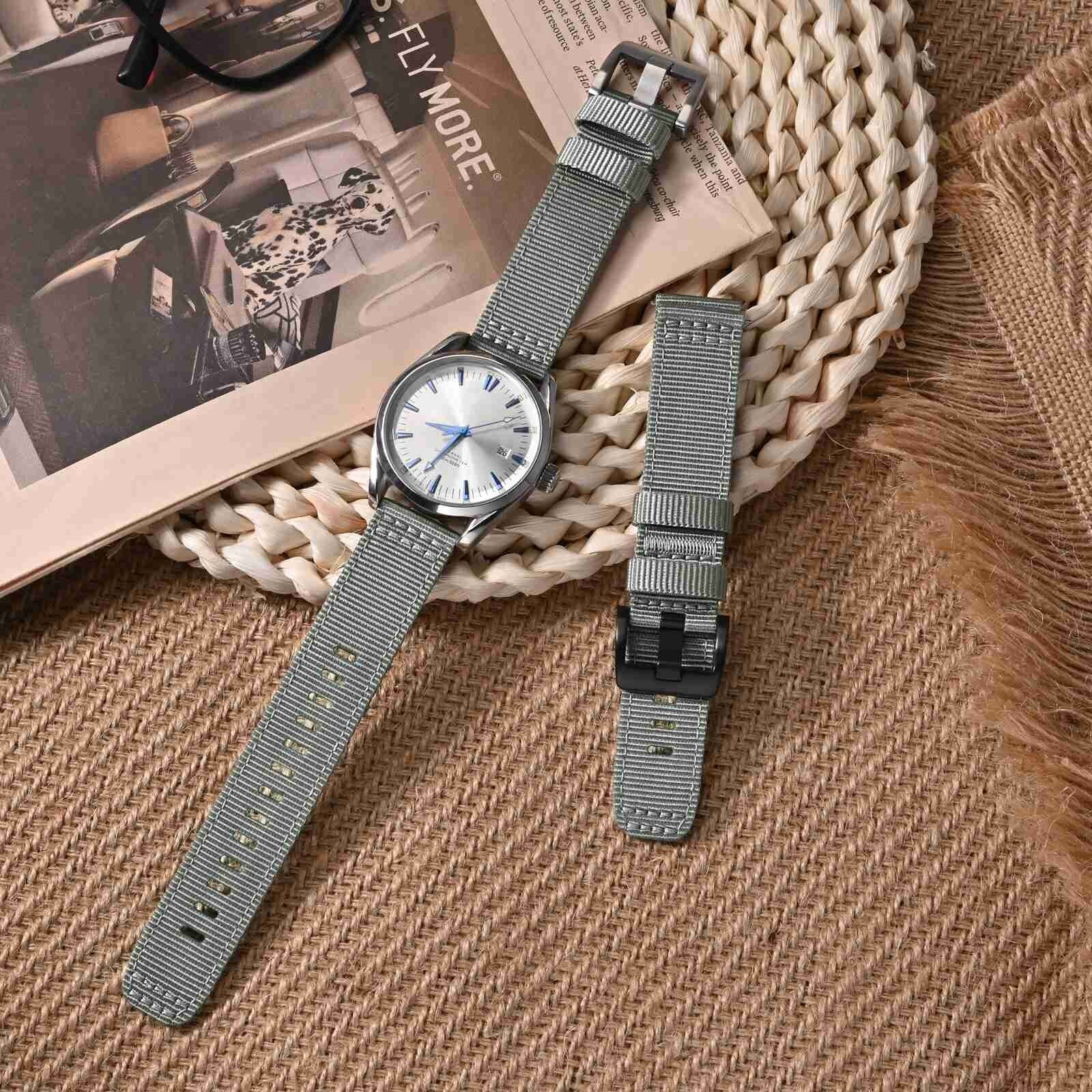 ANNEFIT Weave Nylon Watchband 18mm 19mm 20mm 22mm 24mm,Quick Release Watch Strap