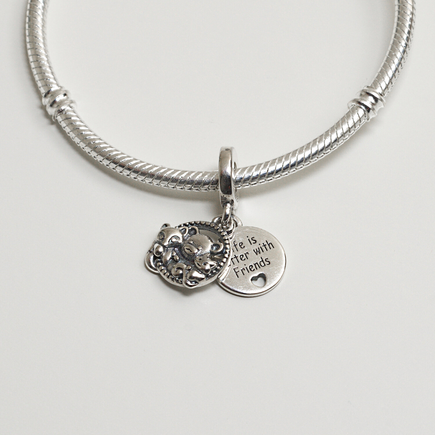 MariaFonte Charm Friendship Bear Fox Squirrel Silver 925 Compatible