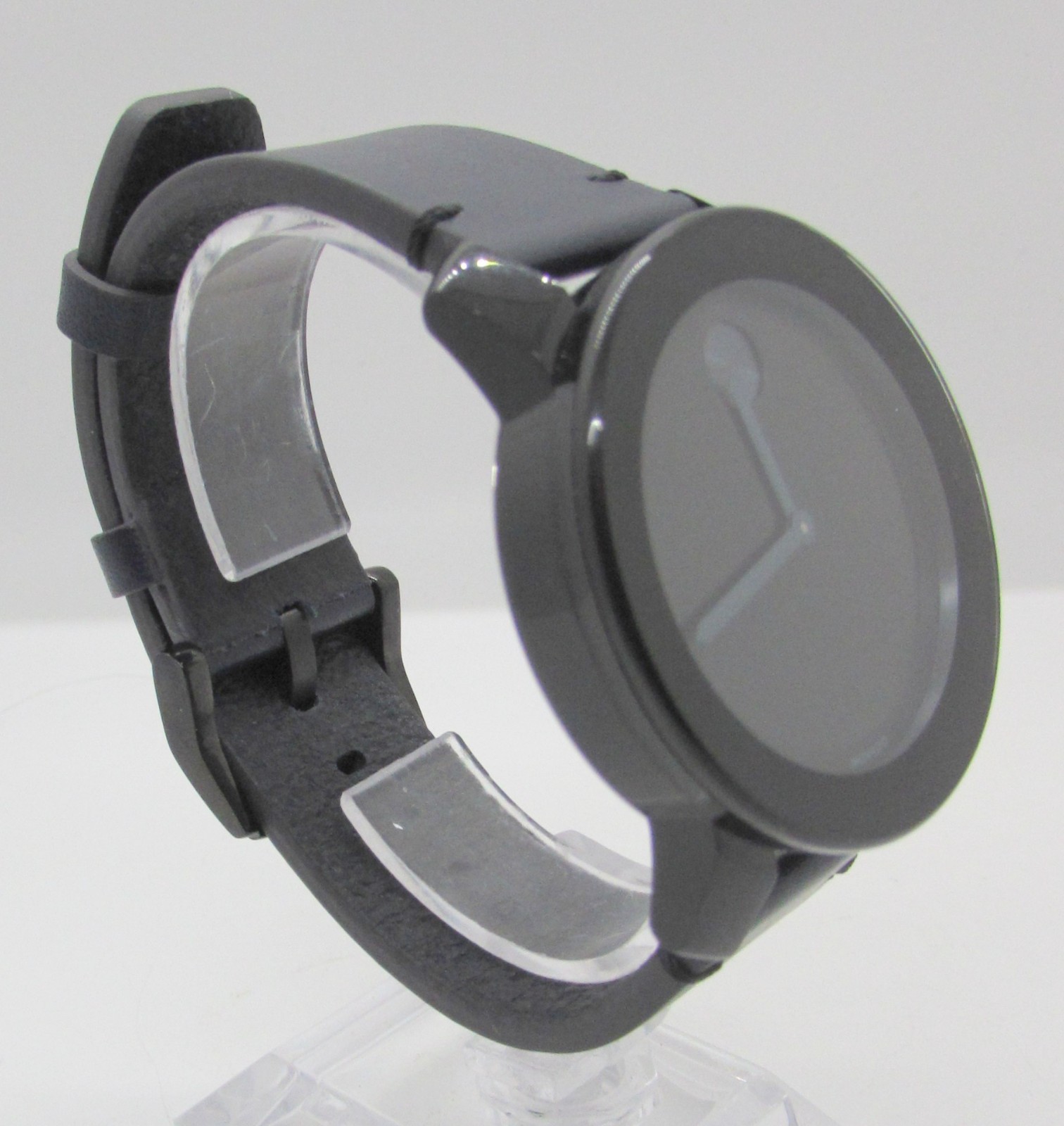MOVADO BOLD MB.01.1.29.6003 BLACK & NAVY LEATHER QUARTZ 42MM WRIST WATCH