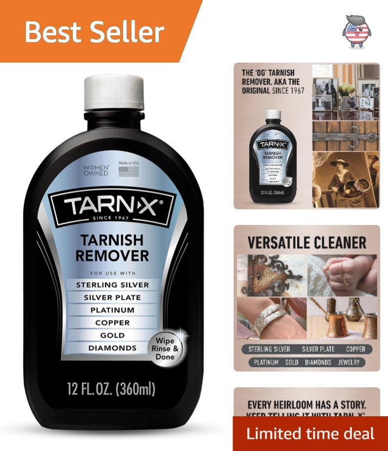 Instant Tarnish Remover, 12 oz – Safe Jewelry Cleaner for Precious Metals