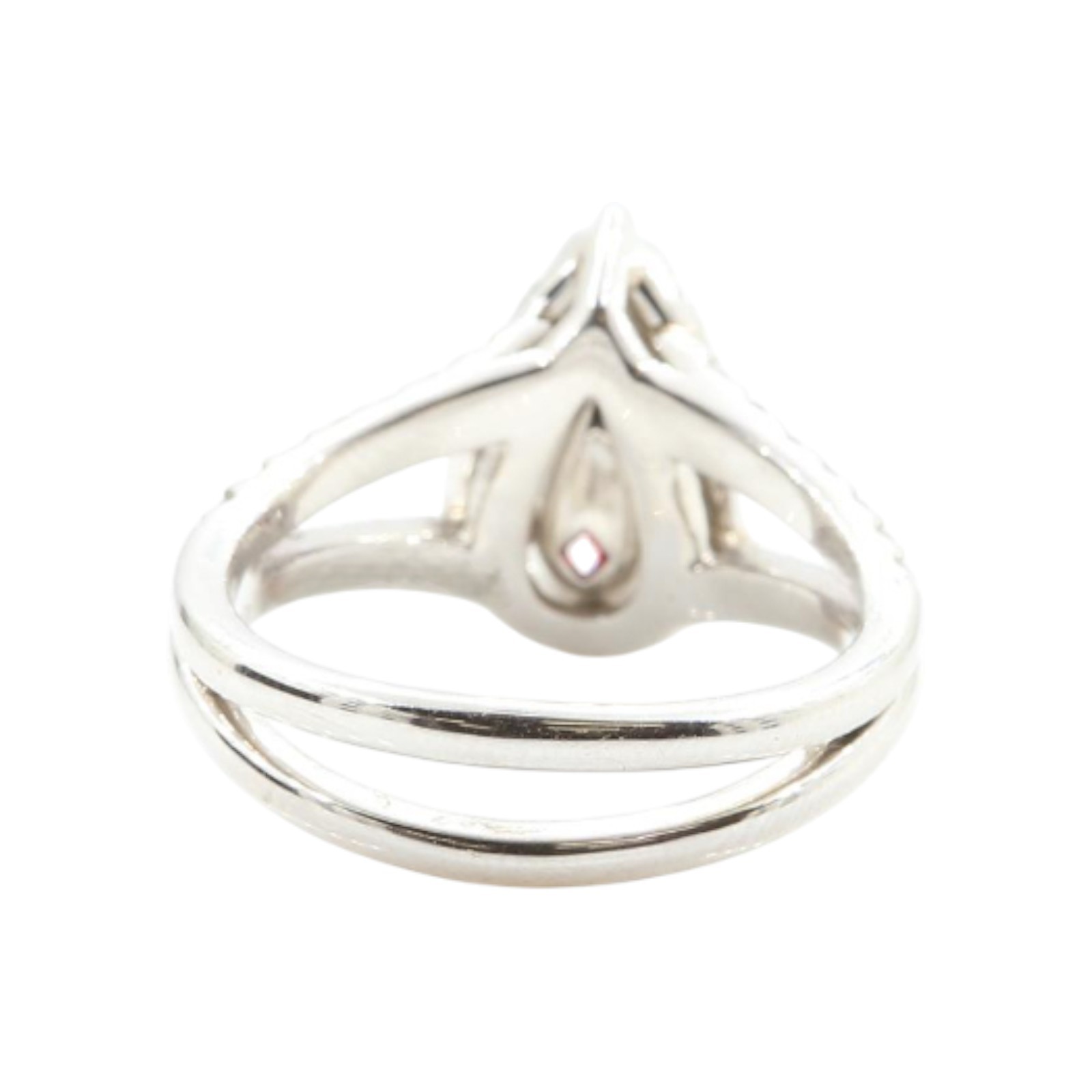 3.00 Ct Pear Cut IGI Lab Grown Fancy Vivid Pink Diamond Women Ring 950 Platinum