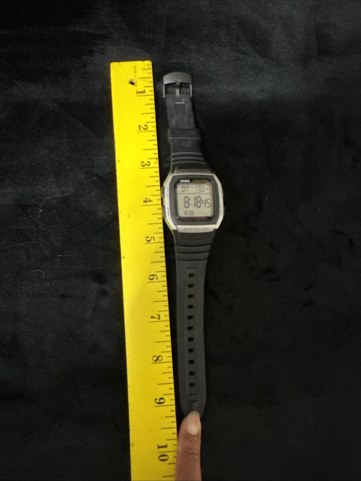 Casio W-96H-1BVDF Men Digital 10-Year Battery Watch, Black