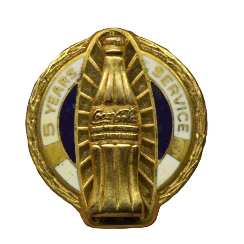 Vintage 10K Gold Coca Cola 5 Years Service Pin