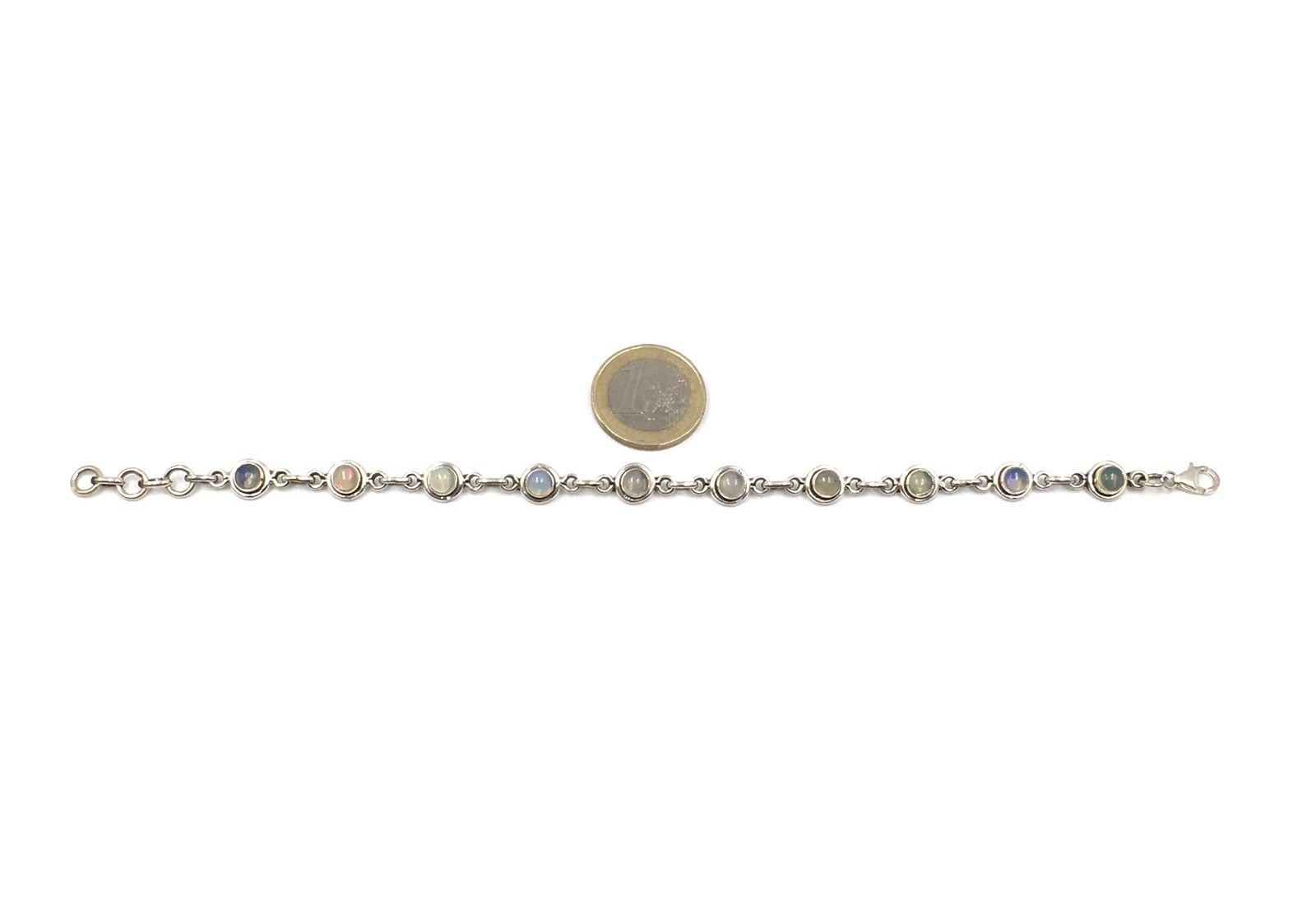 19-21.5cm Bracelet 925 Sterling Silver Opal Tennis Bracelet 4.9c Jewelry Multicolor