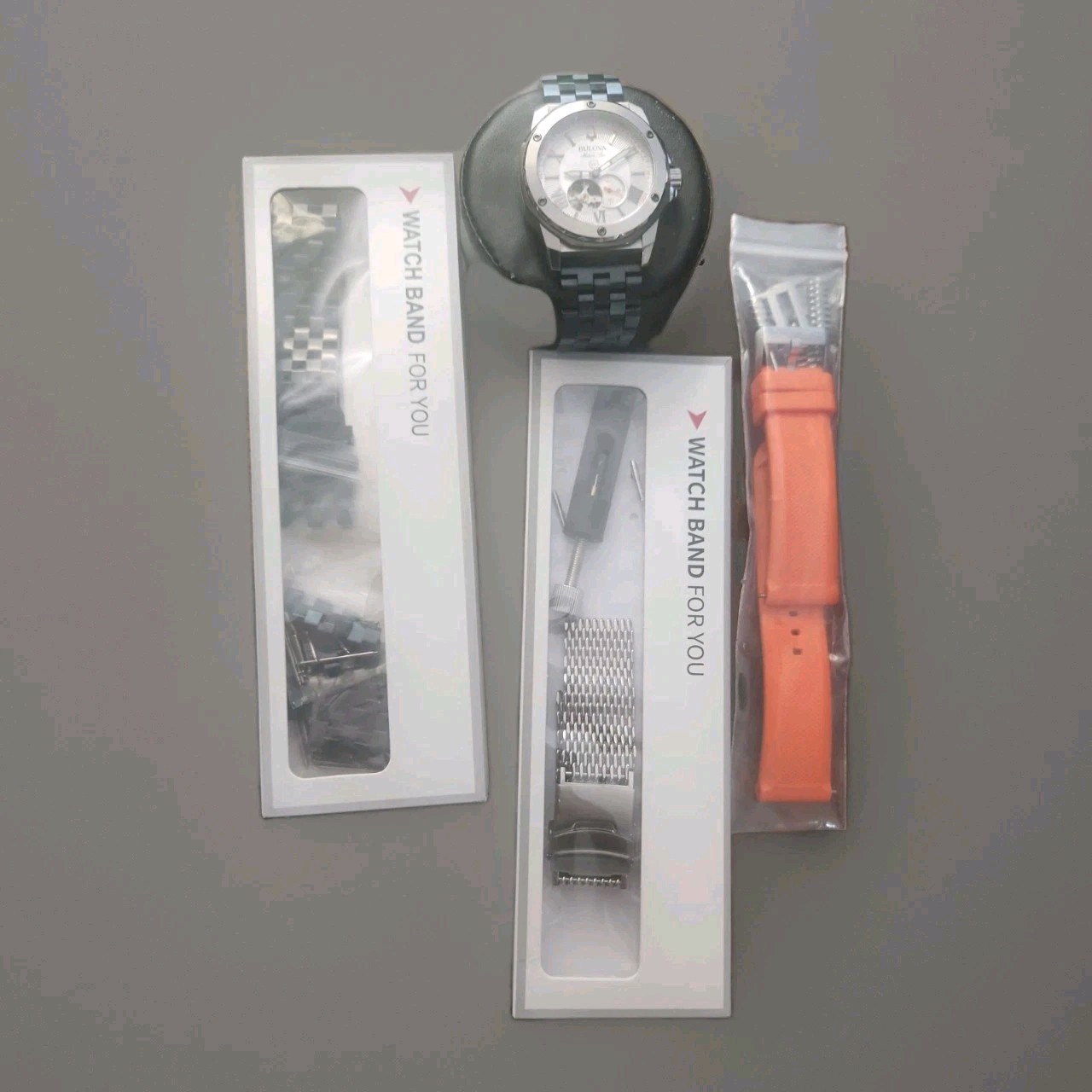 Bulova 98A226 Marine Star Automatic Watch 44 BUNDLE $600 Value