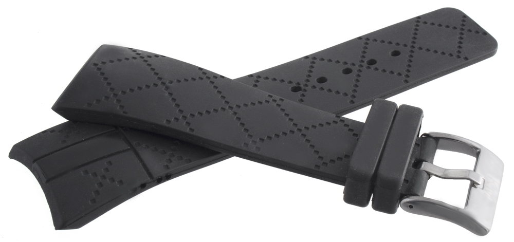 King Master Black Rubber Replacement Digital Watch Band Strap 26mm