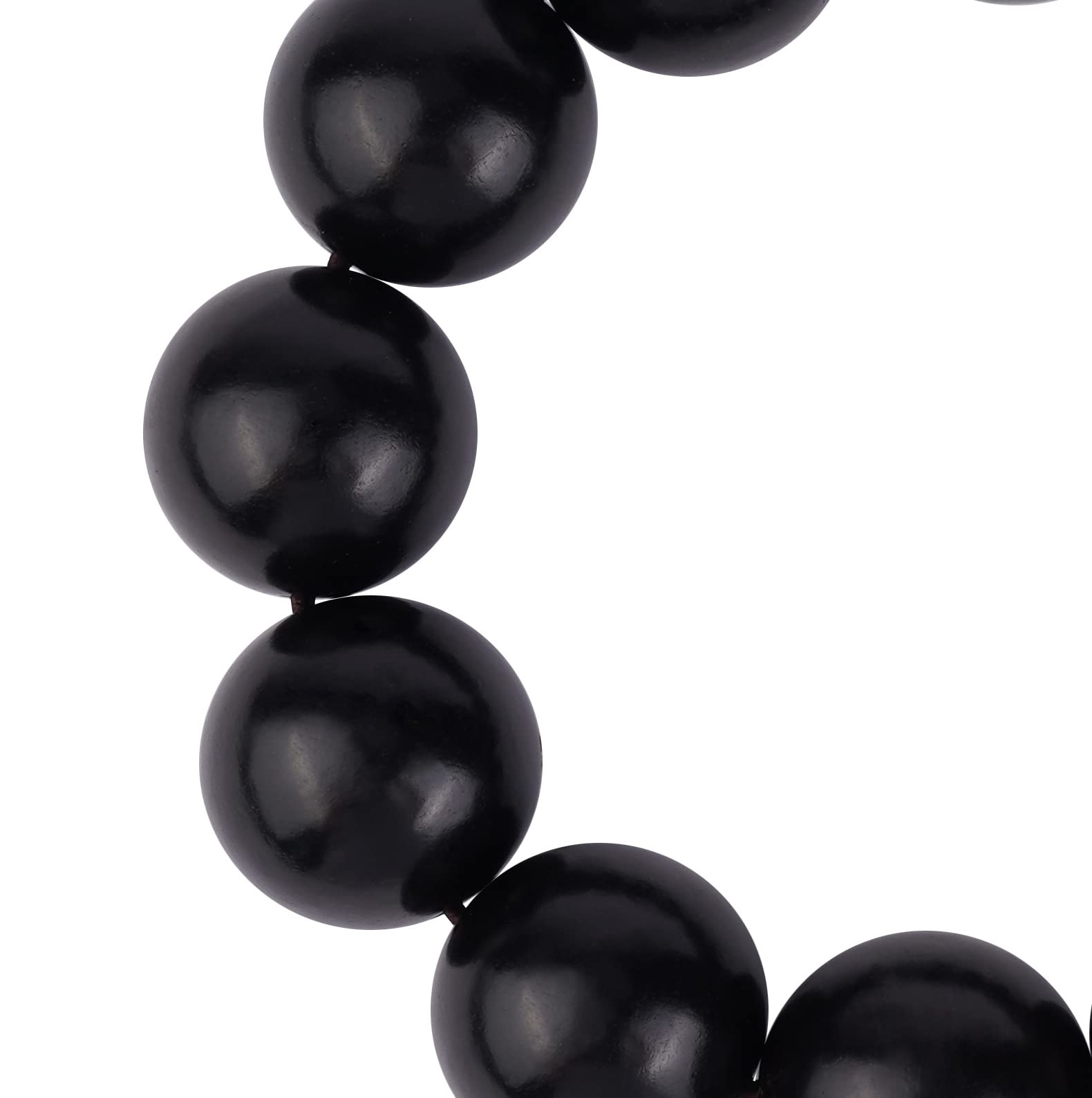 anzhongli Bead Bracelet for Men Prayer 7.5 inches, 20mm 12 beads ebony