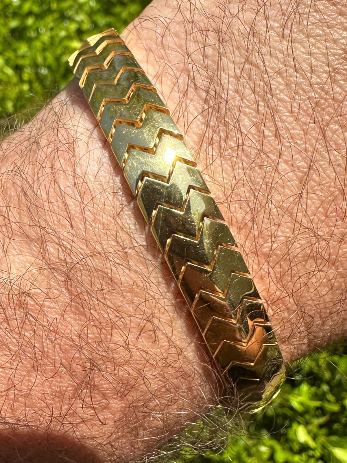 Custom Monaco Snake Bracelet Real 14k Gold Plated 925 Silver 10mm Men Ladies