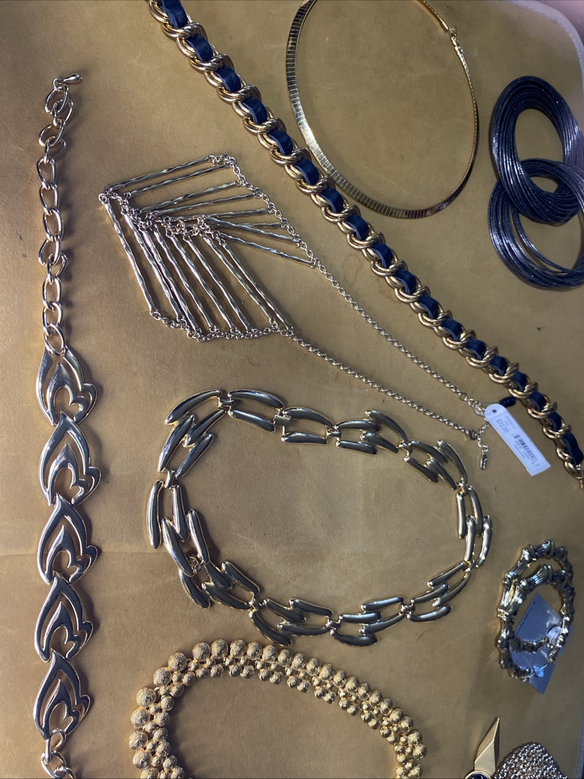 Gold tone Vintage Goth,biker,club, Or Statement Jewelry Lot Zara+ More