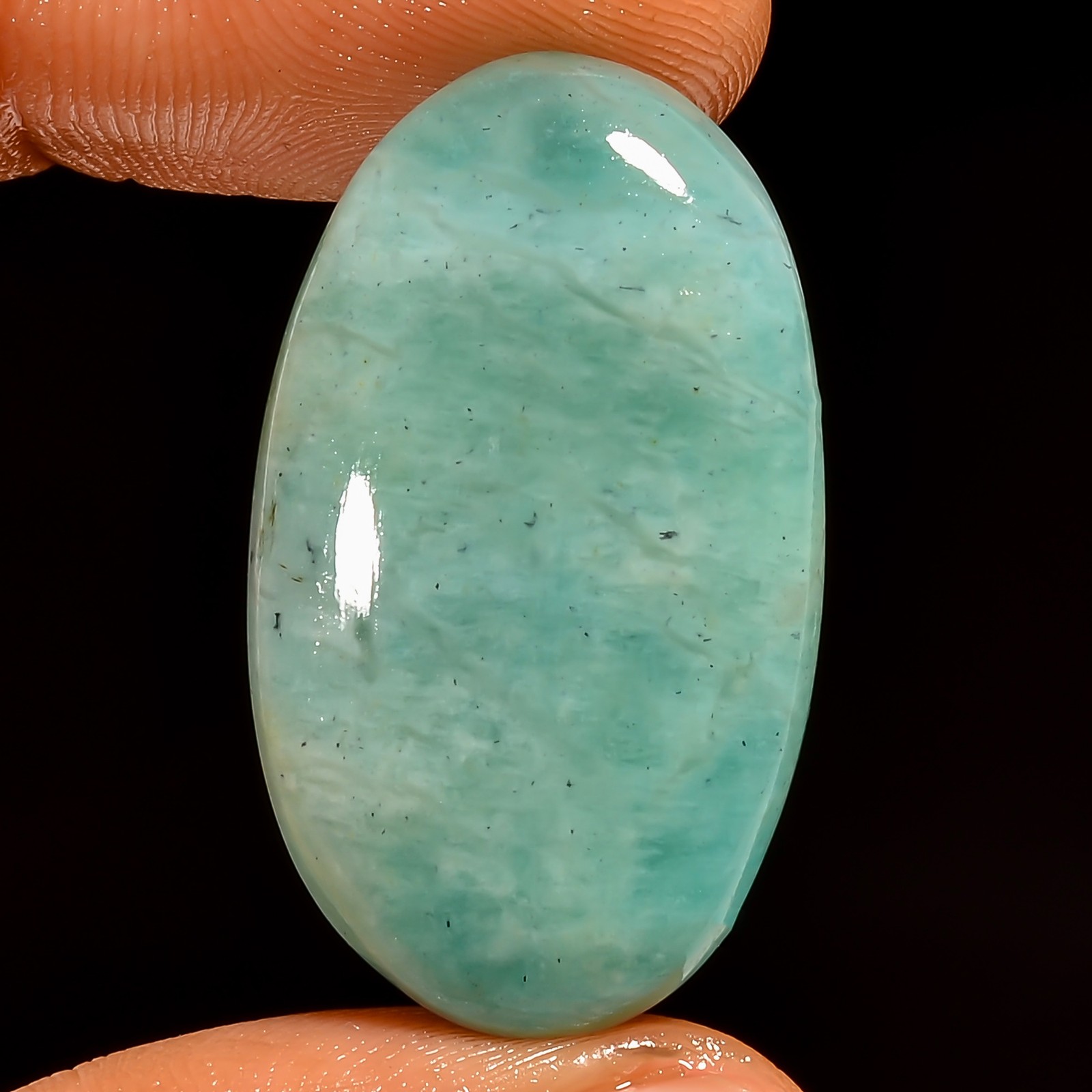 100% Natural Amazonite Oval Shape Cabochon Gemstone 29 Ct. 30X18X6 mm UG-5644