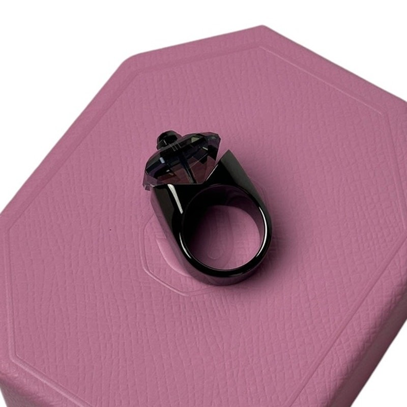 Swarovski Numina cocktail ring Octagon cut, Black, Ruthenium plated EUR 58 8 USA