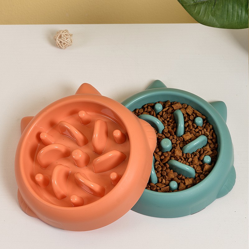 Pet Dog Cat Slow Feeder Bowls Anti Choking Slow Feeder Dish Bowl Home Dog Eating
