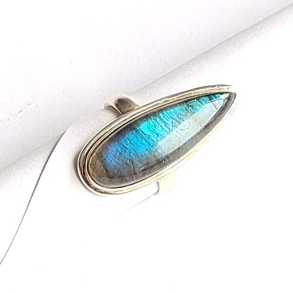 Natural Labradorite 925 Sterling Silver Handmade Fine Ring All Size Available