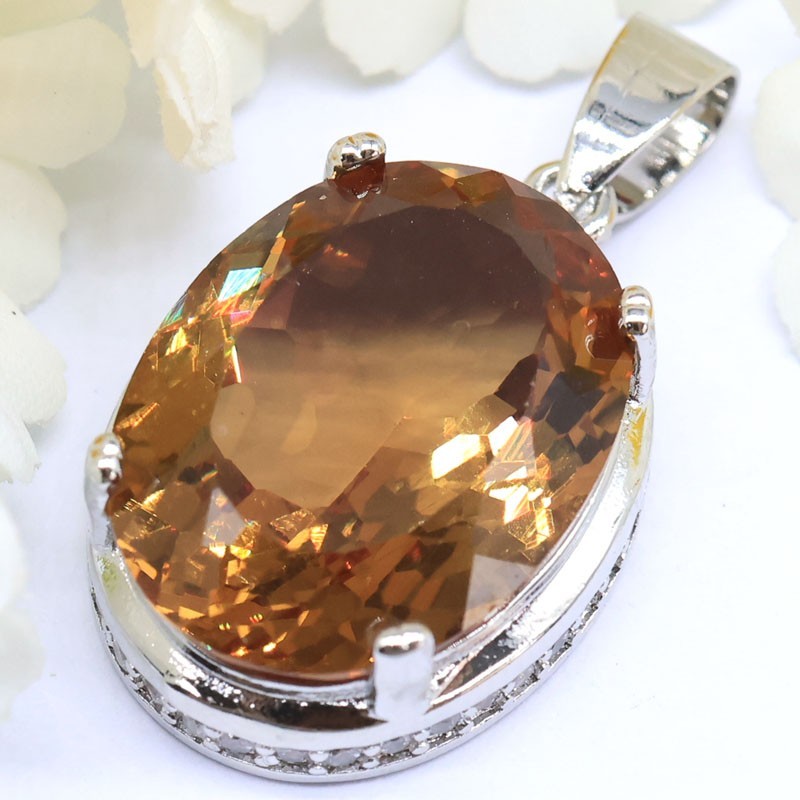 Buy 2 Get 1 Free Big Gemstone Color Changing Zultanites CZ Silver Pendant